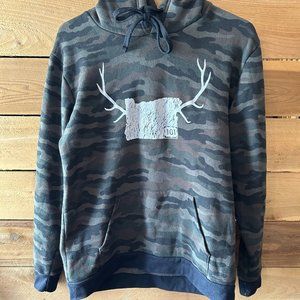 Large Specifically Pacific 101 Camo Oregon Elk Hoodie with Kangaroo Pocket USA